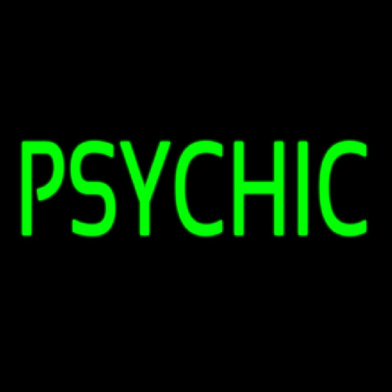 Green Psychic Leuchtreklame