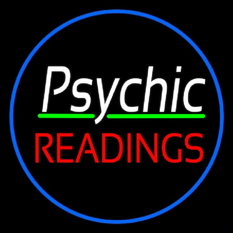 Green Psychic Readings With Border Leuchtreklame