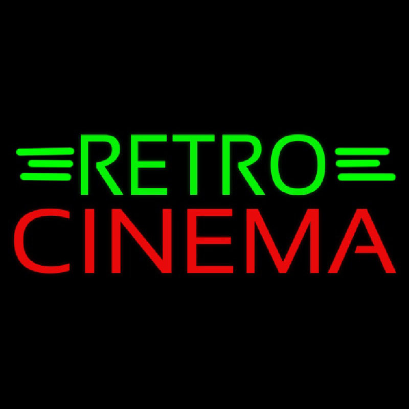 Green Retro Red Cinema Leuchtreklame