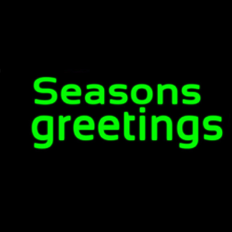 Green Seasons Greetings Leuchtreklame