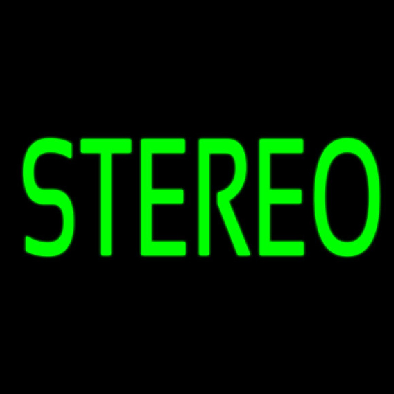 Green Stereo Block 2 Leuchtreklame
