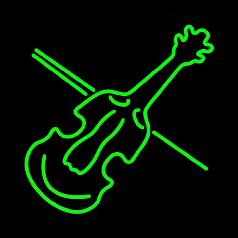 Green Violin Leuchtreklame