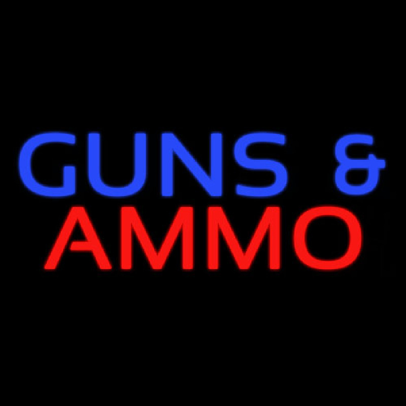 Guns And Ammo Leuchtreklame