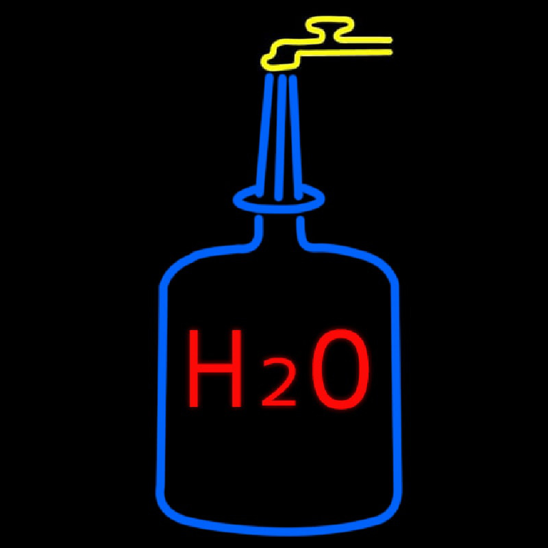 H2o Drinking Water Leuchtreklame