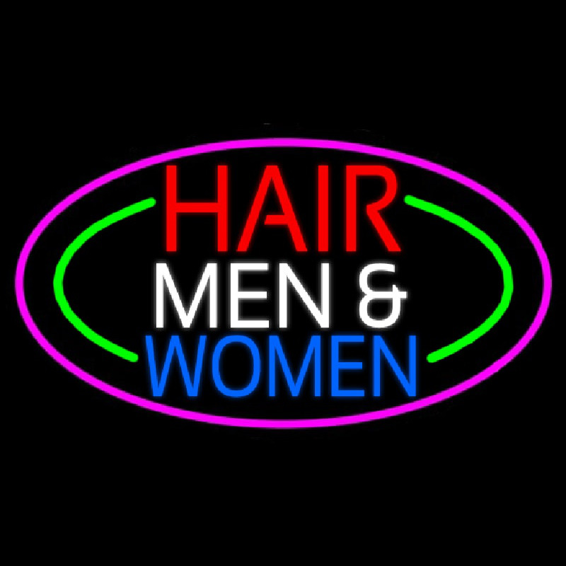 Hair Men And Women Leuchtreklame