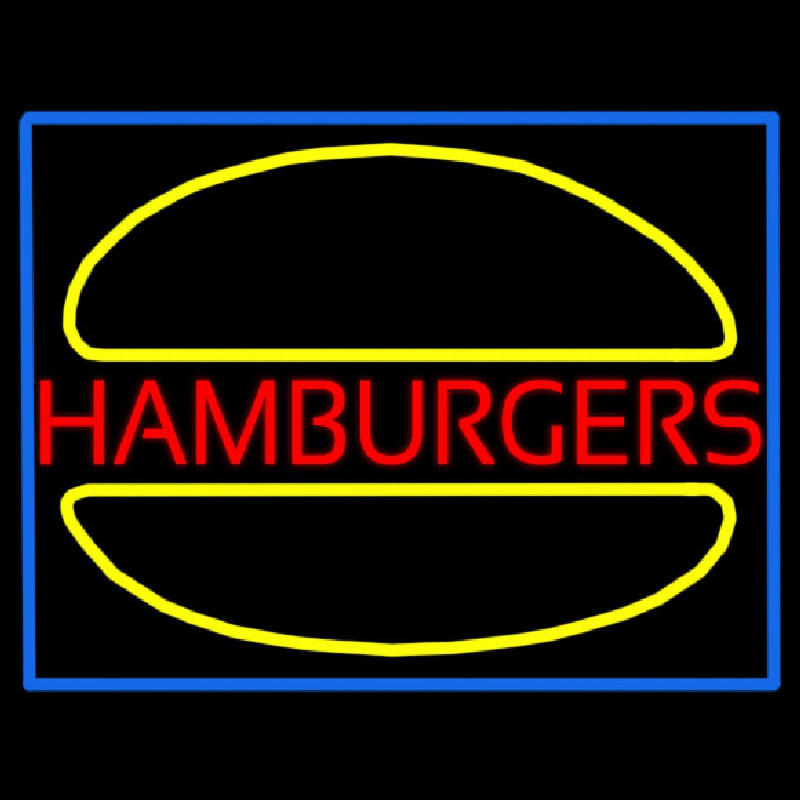 Hamburgers Logo Blue Border Leuchtreklame