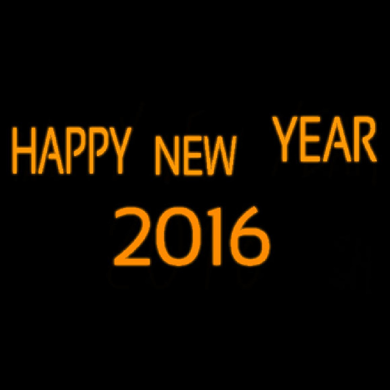 Happy New Year 2016 Leuchtreklame