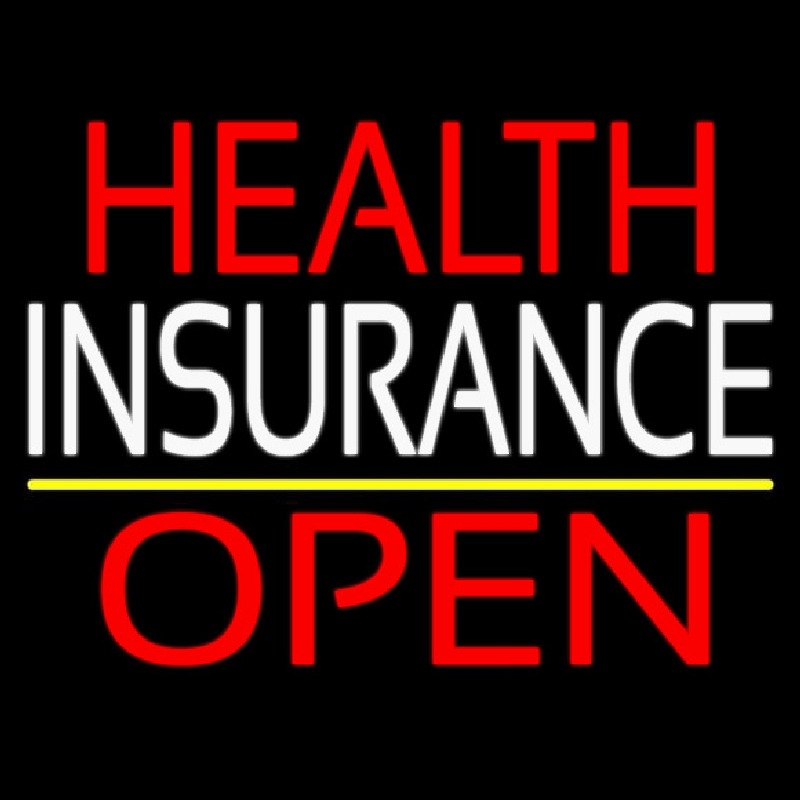 Health Insurance Open Leuchtreklame