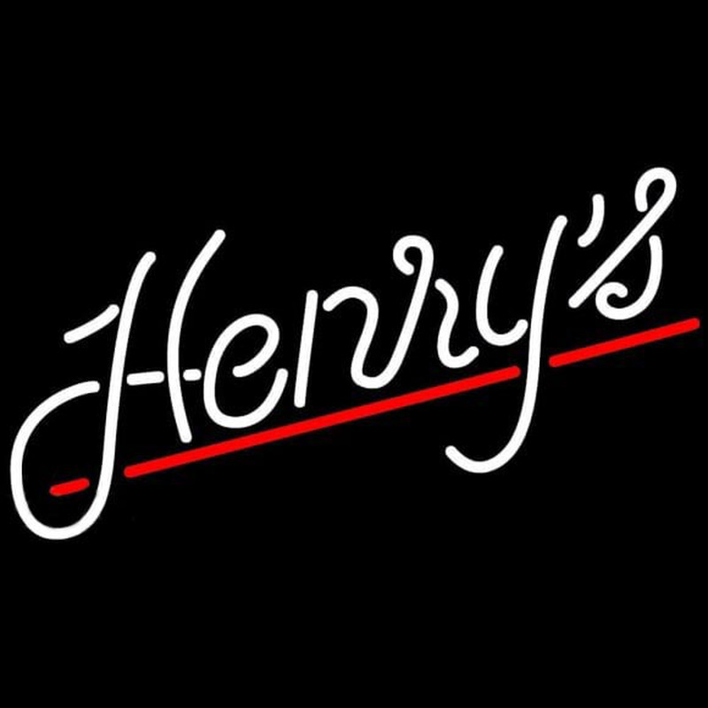 Henrys Logo Beer Sign Leuchtreklame