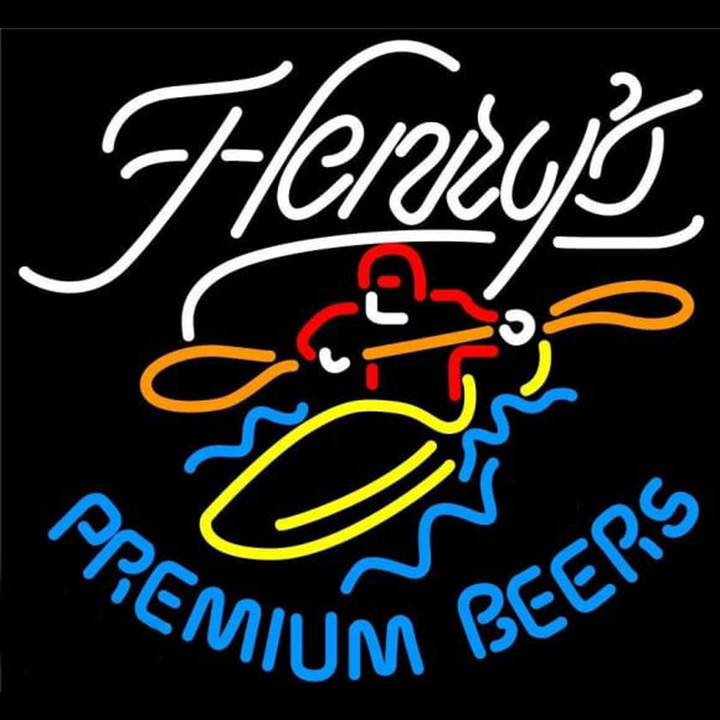 Henrys Premium Beers Beer Sign Leuchtreklame