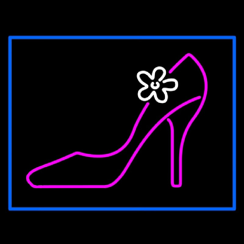 High Heels With Blue Border Leuchtreklame
