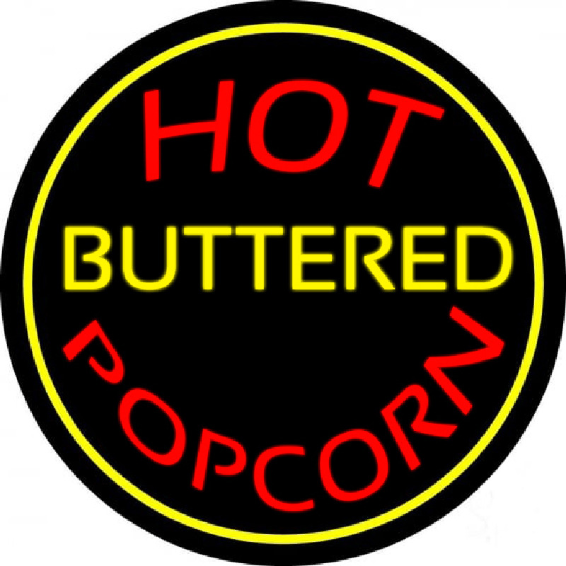 Hot Buttered Popcorn Leuchtreklame