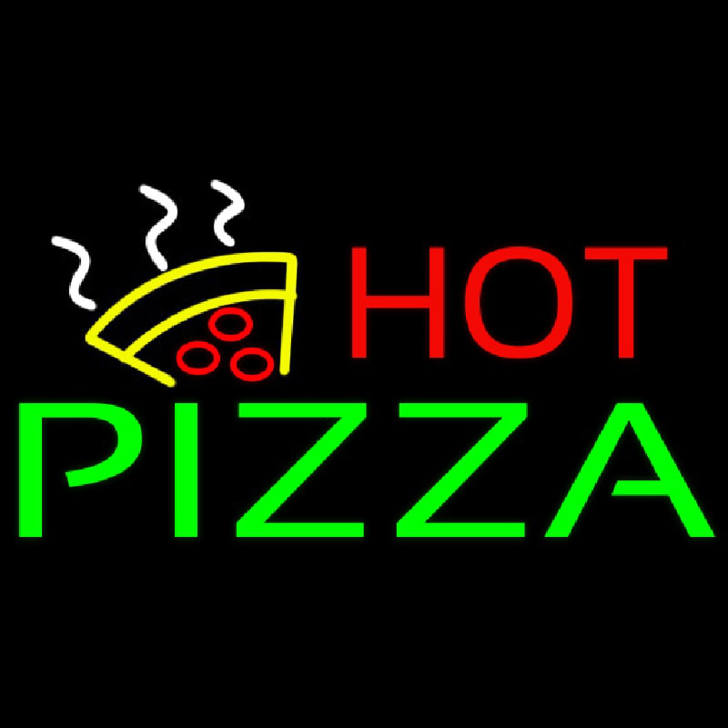 Hot Pizza With Logo Leuchtreklame
