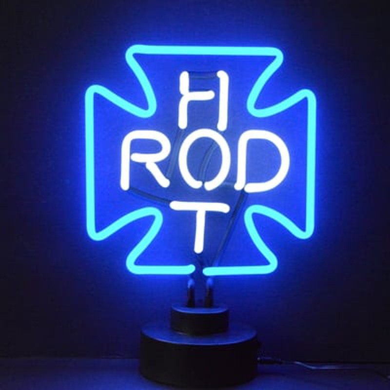 Hot Rod Cross Desktop Leuchtreklame