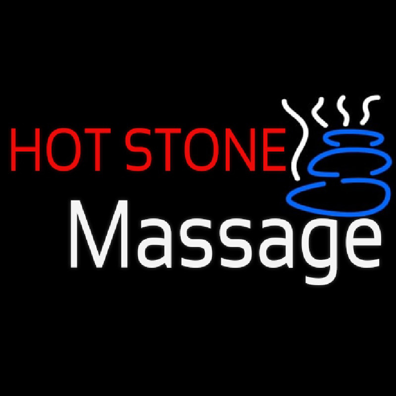 Hot Stone Massage Leuchtreklame