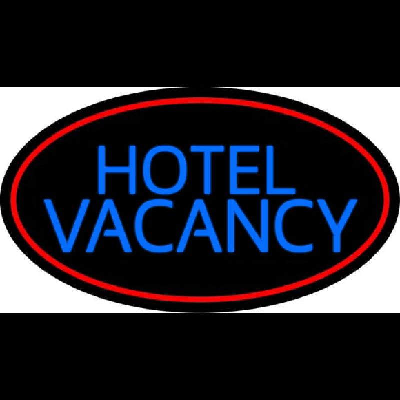 Hotel Vacancy With Blue Border Leuchtreklame