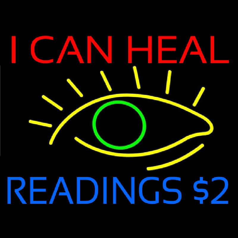 I Can Heal Readings With Eye Leuchtreklame