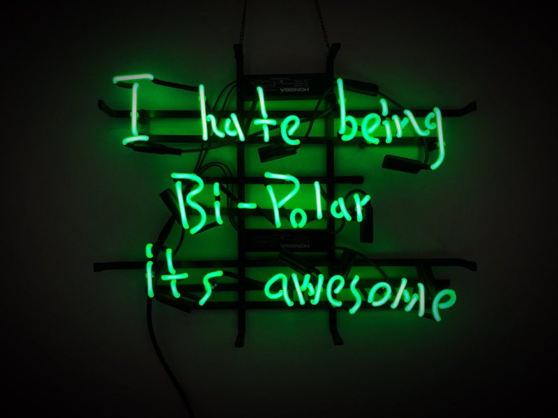 I Hate Being Bi Polar Leuchtreklame