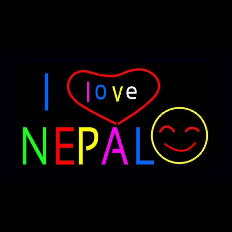 I Love Nepal Leuchtreklame