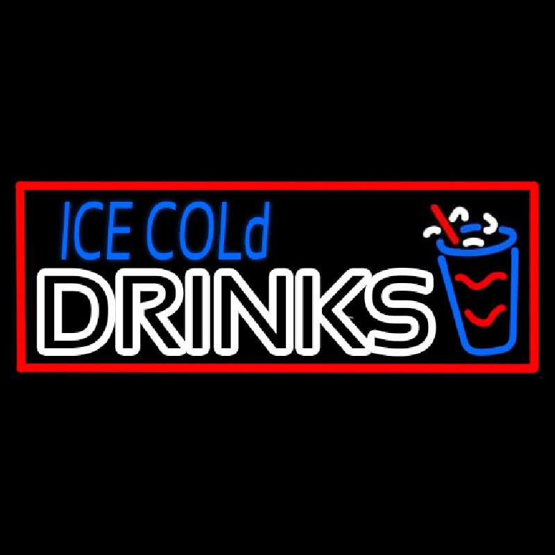 Ice Cold Drinks Leuchtreklame