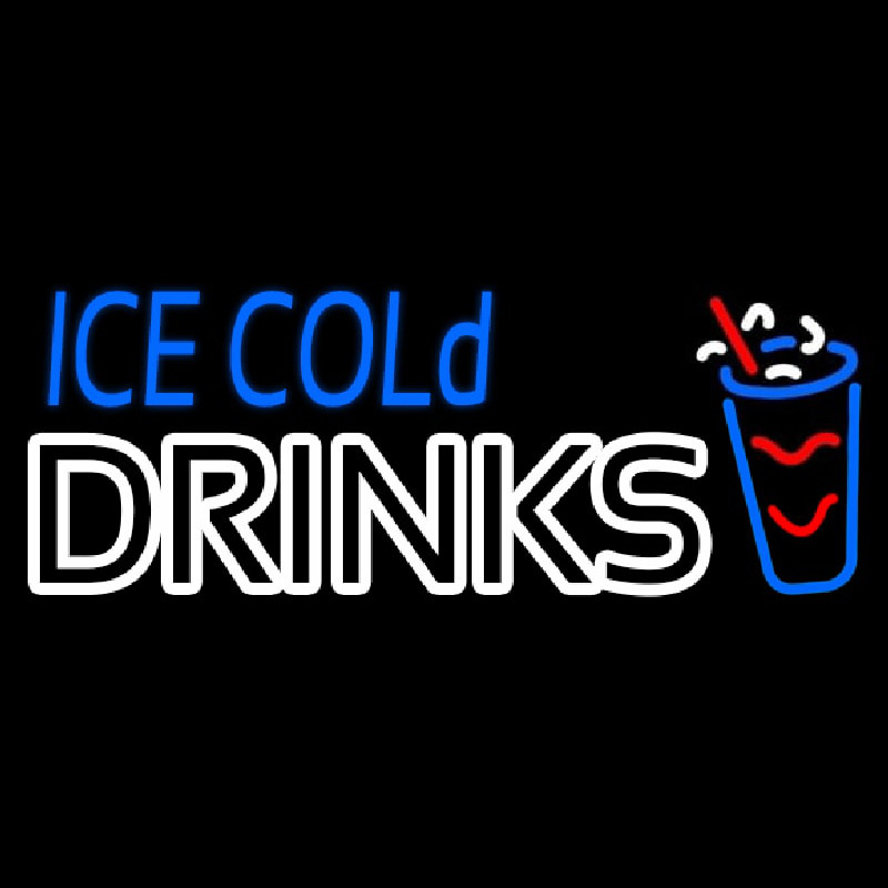 Ice Cold Drinks Leuchtreklame