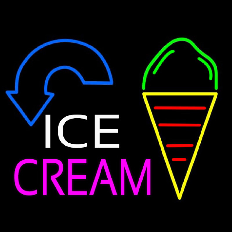 Ice Cream Arrow Leuchtreklame