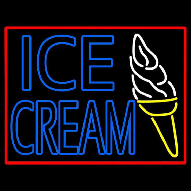 Ice Cream Cone In Between Leuchtreklame