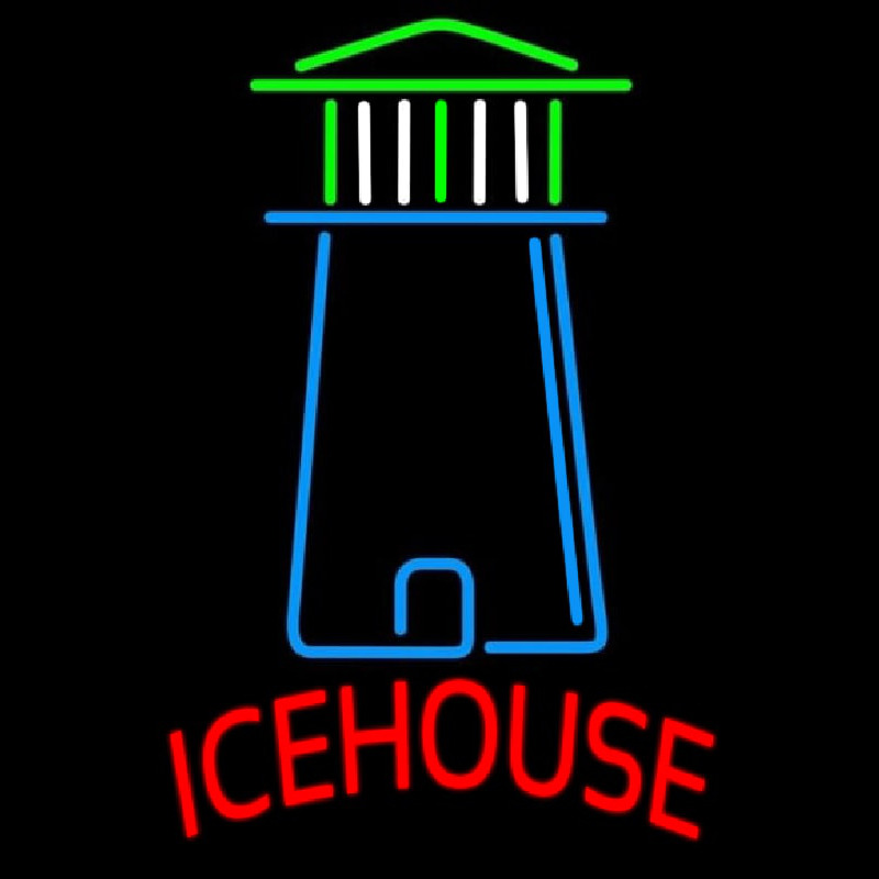 Ice House Light House Art Beer Sign Leuchtreklame