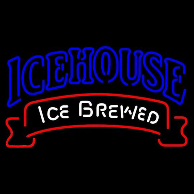 Icehouse Red Ribbon Beer Sign Leuchtreklame