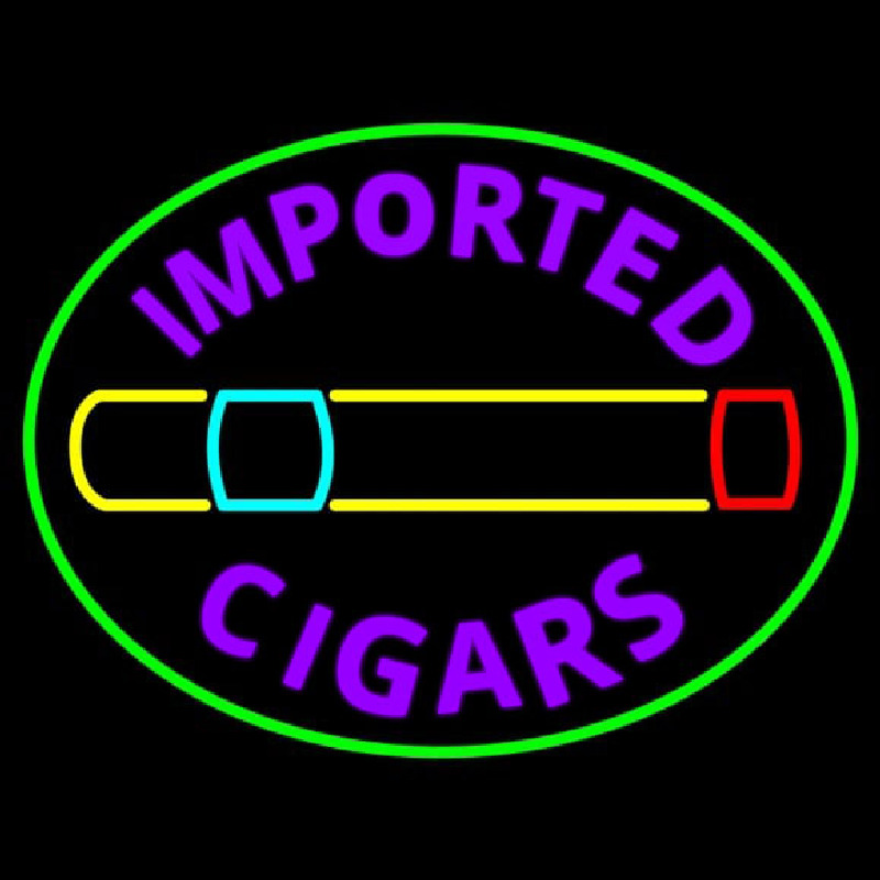 Imported Cigars With Graphic Leuchtreklame