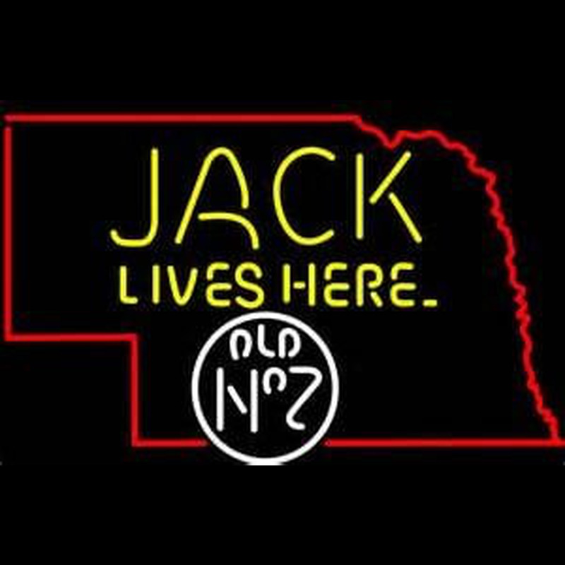 Jack Daniels Jack Lives Here Nebraska Whiskey Leuchtreklame