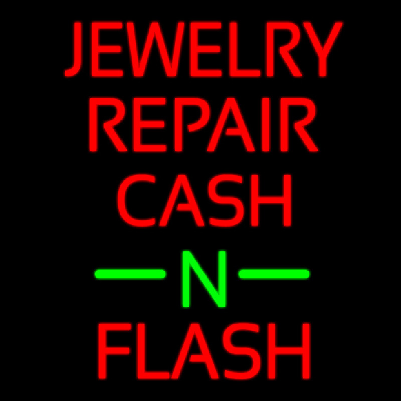 Jewelry Repair Cash N Flash Leuchtreklame
