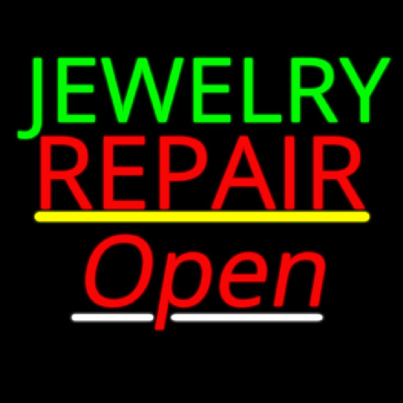 Jewelry Repair Script2 Open Yellow Line Leuchtreklame