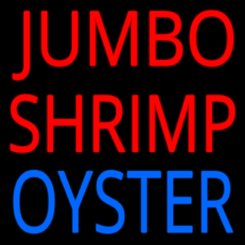 Jumbo Shrimp Oyster Leuchtreklame