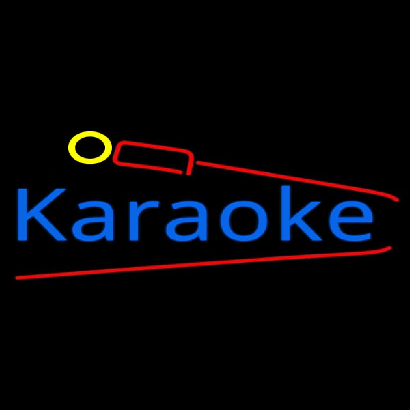Karaoke And Microphone Leuchtreklame