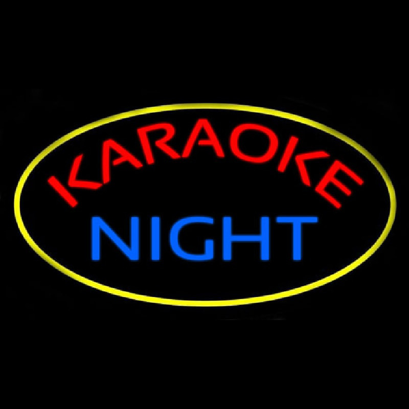 Karaoke Night Colorful 1 Leuchtreklame