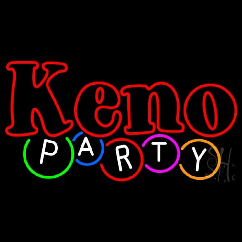 Keno Party Leuchtreklame