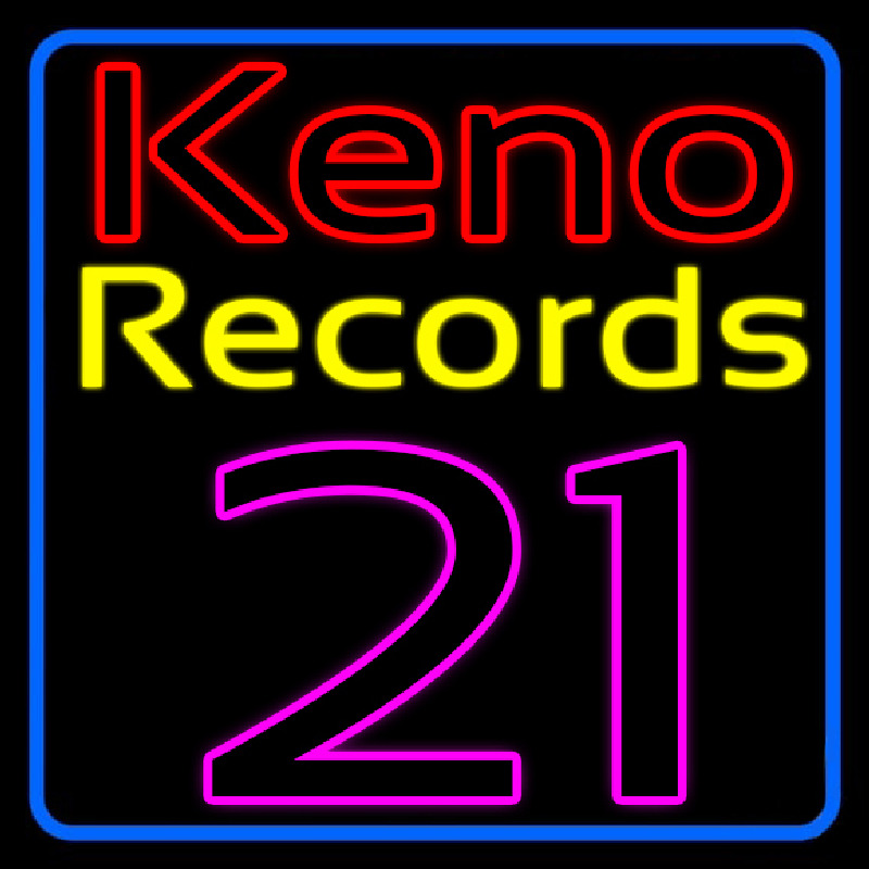 Keno Records 21 1 Leuchtreklame