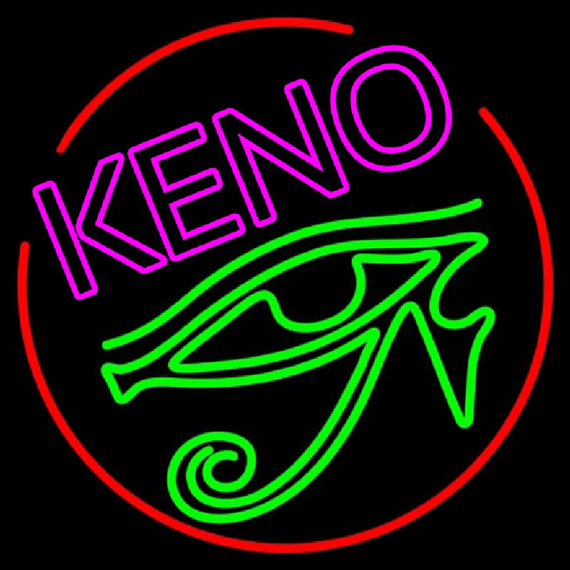 Keno With Eye Icon 2 Leuchtreklame