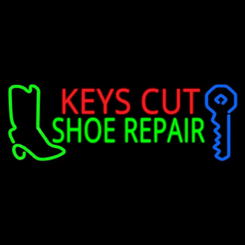 Keys Cut Shoe Repair Leuchtreklame