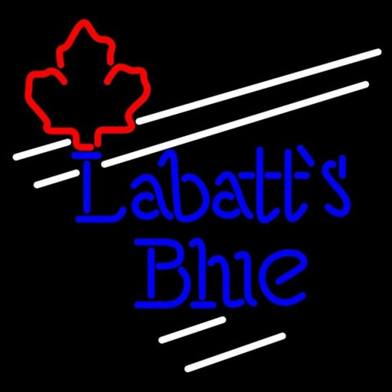 Labatt Blue Maple Leaf White Border Beer Sign Leuchtreklame