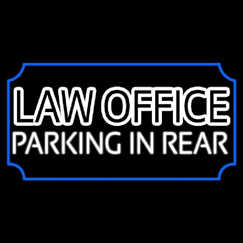Law Office Parking In Rear Leuchtreklame
