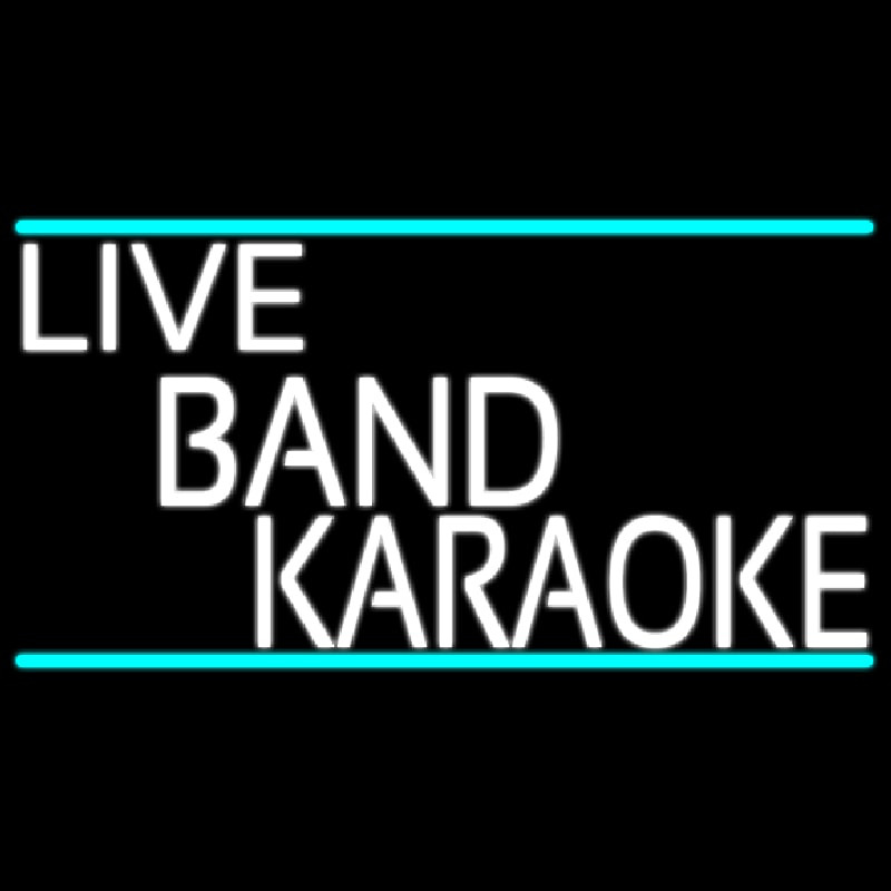 Live Band Karaoke Leuchtreklame