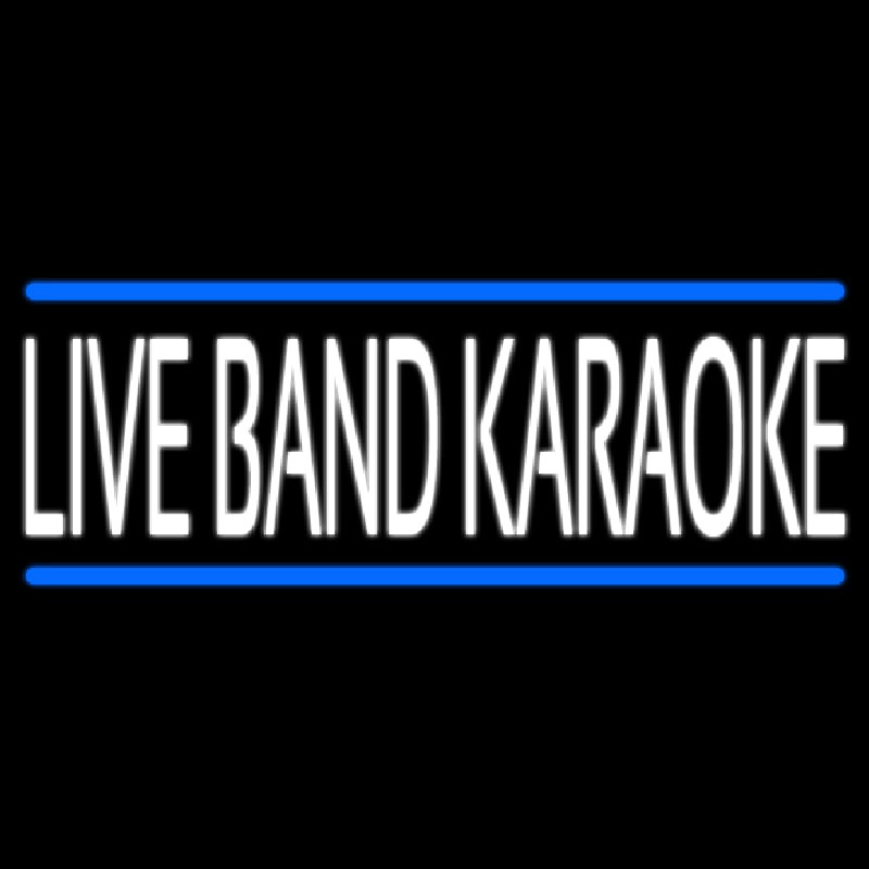 Live Band Karaoke Leuchtreklame