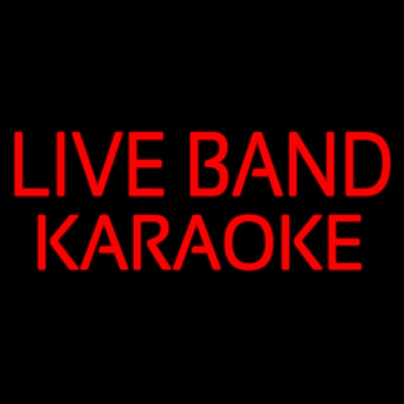 Live Band Karaoke Leuchtreklame