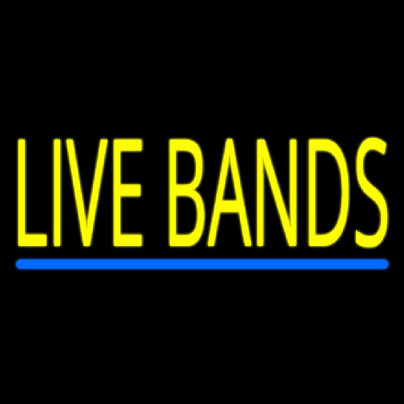 Live Bands Block Leuchtreklame