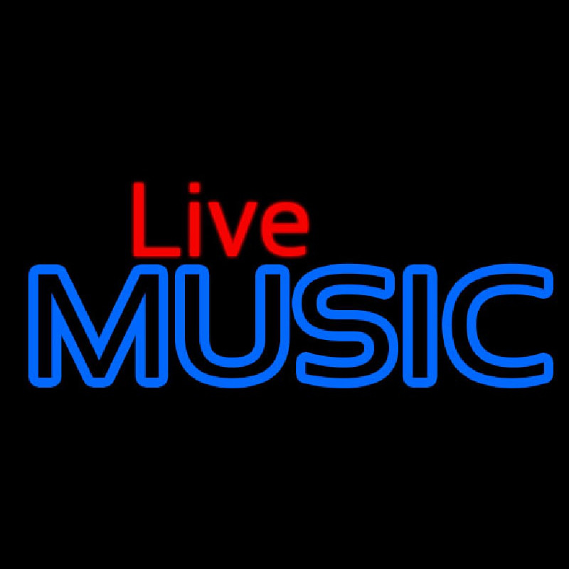 Live Music Blue 1 Leuchtreklame