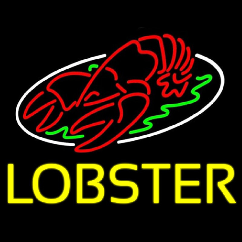 Lobster Block With Logo Leuchtreklame