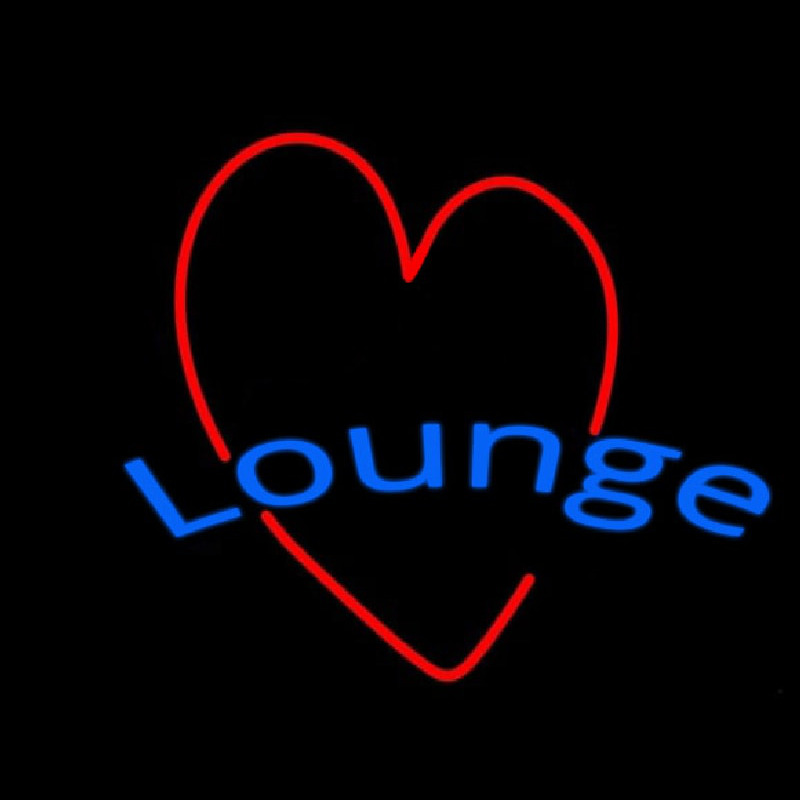 Lounge With Heart Leuchtreklame