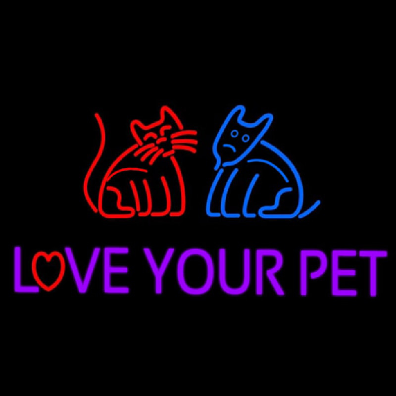Love Your Pet Leuchtreklame